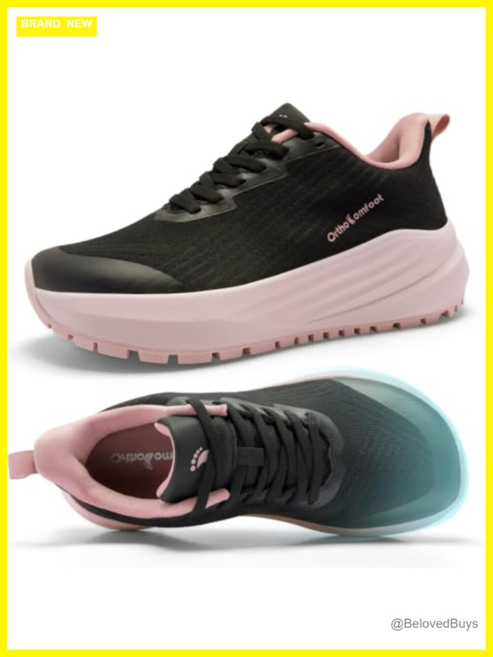Orthopedic Wide Trail Running Sneakers Arch Support Diabetic Plantar Fasciitis